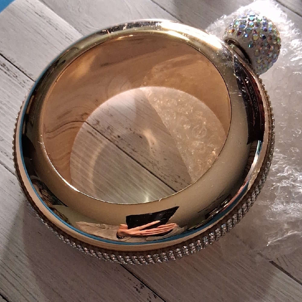 Hill-side Kit Jeweled Bracelet Flask. New With Funnel.